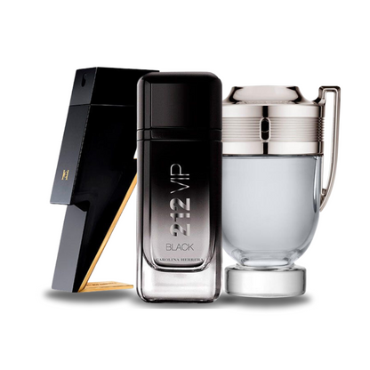 Set di 3 profumi: BAD BOY, 212 VIP BLACK y Paco Rabanne INVICTUS (Eau de Parfum) 100ml